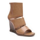 2 Lips Too Too Tai Women's Wedge Sandals, Girl's, Size: Medium (8), Lt Brown