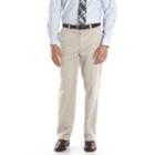 Men's Apt. 9&reg; Modern-fit Performance Stretch Chino Flat-front Pants, Size: 32x32, Beig/green (beig/khaki)