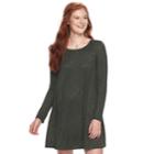 Juniors' Love, Fire Lightweight Sweater Dress, Teens, Size: Xs, Dark Green