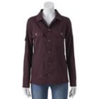 Juniors' Mudd&reg; Patched Shirt Jacket, Girl's, Size: Medium, Brown