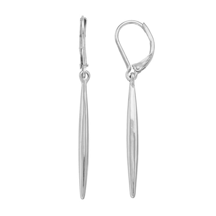 Simply Vera Vera Wang Bar Nickel Free Linear Earrings, Women's, Silver