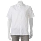 Men's Havanera Embroidered Classic-fit Linen-blend Button-down Shirt, Size: Small, White