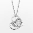 Insignia Collection Nascar Jimmie Johnson Sterling Silver 48 Heart Pendant, Women's, Size: 18, Grey