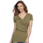 Maternity A:glow Drape Nursing Tee, Women's, Size: S-mat, Med Green