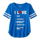Girls 7-16 & Plus Size So&reg; Americana Varsity Stripe Graphic Tee, Girl's, Size: 12, Med Blue