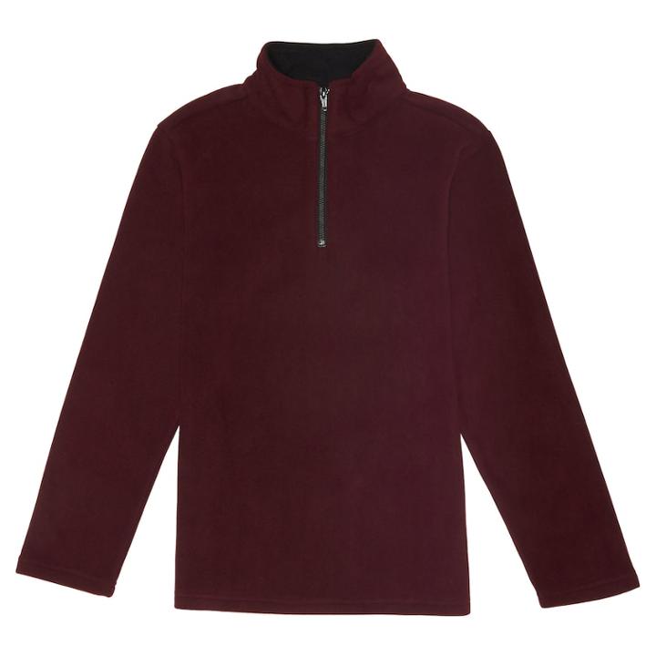 Boys 8-20 French Toast Quarter-zip Fleece Top, Size: Xl, Dark Red