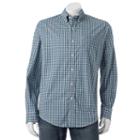 Men's Croft & Barrow&reg; Classic-fit Checked Stretch Button-down Shirt, Size: Xl, Green