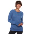 Petite Tek Gear&reg; Fleece Thumb Hole Sweatshirt, Women's, Size: S Petite, Med Purple