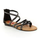 Unionbay Soho Women's Strappy Gladiator Sandals, Size: 6, Black