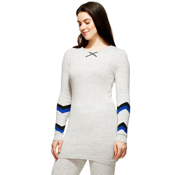 Women's Hottotties Wool Blend Sweater Tunic, Size: Medium, Grey Other