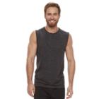Men's Tek Gear&reg; Space-dyed Muscle Tee, Size: Large, Black