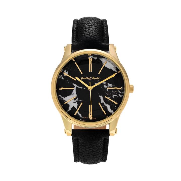 Journee Collection Women's Marbled Watch, Size: Medium, Black