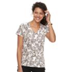 Women's Croft & Barrow&reg; Essential Classic V-neck Tee, Size: Small, Lt Beige