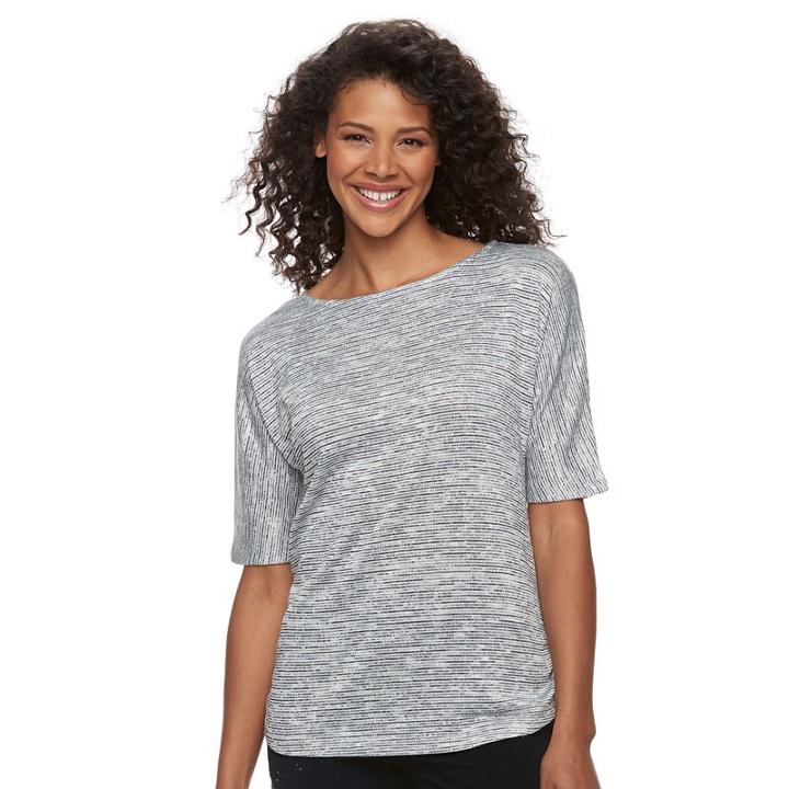 Women's Croft & Barrow&reg; Rouched Dolman Tee, Size: Xl, Blue Other