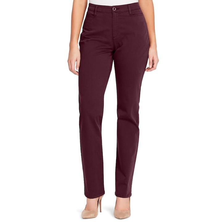 Petite Gloria Vanderbilt Amanda Modern Tapered Twill Pants, Women's, Size: 12 Petite, Med Purple