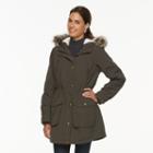 Women's Apt. 9&reg; Hooded Faux-fur Anorak Parka, Size: Large, Grey