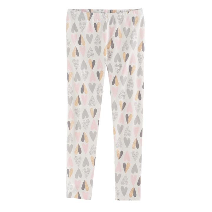 Girls 4-10 Jumping Beans&reg; Long Embellished Leggings, Size: 10, White Oth