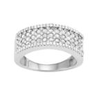 10k White Gold 1 Carat T.w. Diamond Multirow Ring, Women's, Size: 8