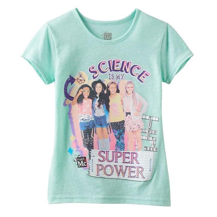 Girls 4-7 Project Mc2 Super Power Tee, Girl's, Size: 6, Lt Green