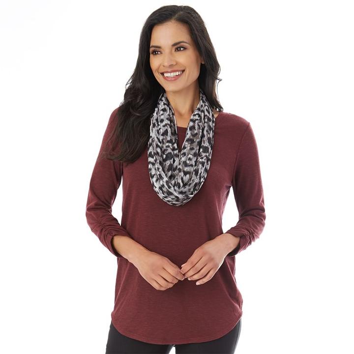 Women's Apt. 9&reg; Mock-layer Top, Size: Xlrg Av/rg, Dark Red