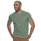 Men's Sonoma Goods For Life&trade; Classic-fit Slubbed Pocket Tee, Size: Xl, Dark Green