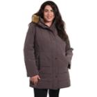 Plus Size Fleet Street Quilted Faux Silk Hooded Jacket, Women's, Size: 3xl, Dark Brown