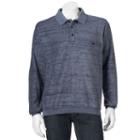 Men's Safe Harbor Classic-fit Striped Banded-bottom Polo, Size: Small, Blue (navy)
