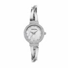 Armitron Women's Crystal Crisscross Half Bangle Watch - 75/5474mpsv, Grey