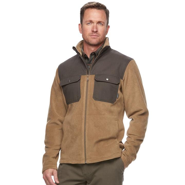 Big & Tall Men's Columbia Flattop Ridge Omni-wick Fleece Jacket, Size: 2xb, Lt Brown