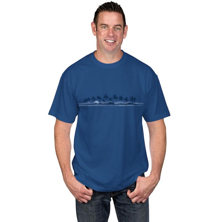 Men's Newport Blue Tropical Graphic Tee, Size: Xxl, Blue Other