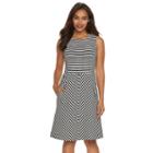 Women's Croft & Barrow&reg; Ponte Sheath Dress, Size: Large, Black