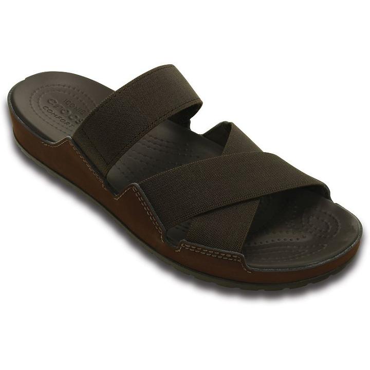 Crocs Anna Women's Slide Sandals, Size: 7, Red/coppr (rust/coppr)