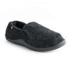 Isotoner Men's Microterry Slip-on Slippers, Size: Medium, Black