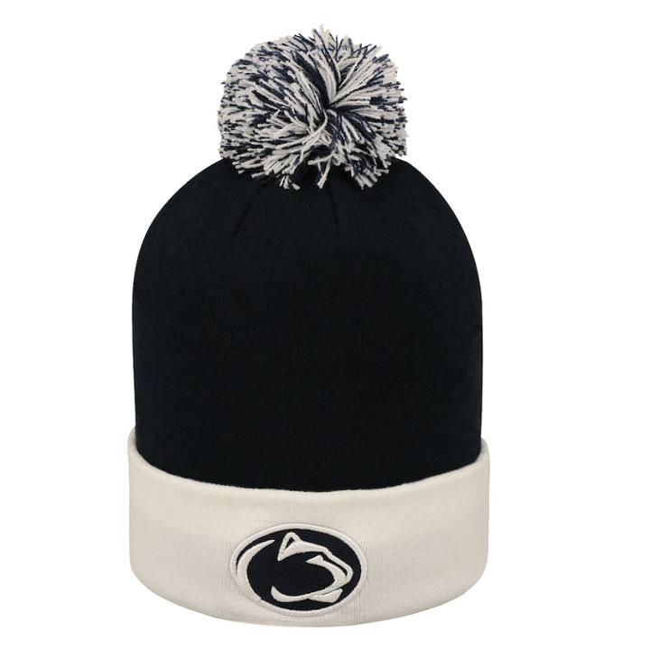 Adult Top Of The World Penn State Nittany Lions Pom Knit Hat, Men's, Blue (navy)