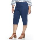 Plus Size Croft & Barrow&reg; Pull-on Capris, Women's, Size: 2 - Regular, Blue Other
