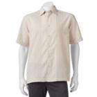 Men's Havanera Textured Striped Embroidered Button-down Shirt, Size: Xxl, Lt Beige