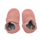 Baby Girl Tommy Tickle Suede Moccasin Crib Shoes, Size: 18-24month, Pink