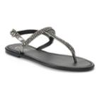 Women's Candies&reg; Bling T-strap Sandals, Size: Medium, Black