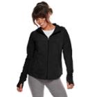 Petite Tek Gear&reg; Microfleece Hooded Jacket, Women's, Size: Xl Petite, Black