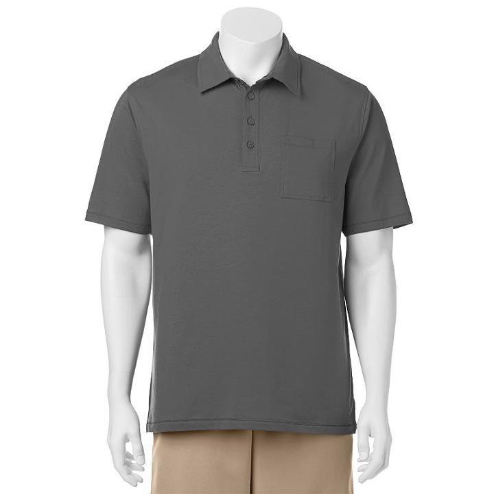 Men's C-buk By Cutter & Buck Dunes Slim-fit Solid Performance Pocket Golf Polo, Size: Xl, Grey