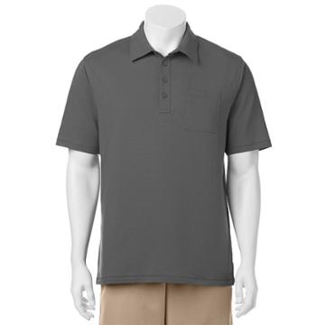 Men's C-buk By Cutter & Buck Dunes Slim-fit Solid Performance Pocket Golf Polo, Size: Xl, Grey