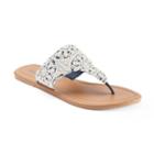 Sonoma Goods For Life&trade; Woman's Crochet Thong Sandals, Women's, Size: Large, Blue