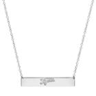 Detroit Tigers Sterling Silver Bar Necklace, Women's, Size: 16, Grey