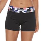 Women's Fila Sport&reg; Print Waist Fitted Shorts, Size: Large, Black
