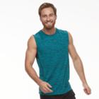 Men's Tek Gear&reg; Space-dyed Muscle Tee, Size: Xl, Turquoise/blue (turq/aqua)