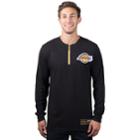 Men's Los Angeles Lakers 1/4-zip Thermal Tee, Size: Xl, Black