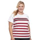 Plus Size Croft & Barrow&reg; Essential Crewneck Tee, Women's, Size: 3xl, Med Red