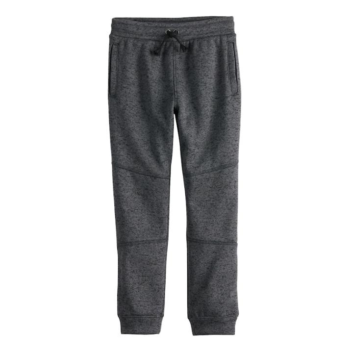 Boys 4-12 Sonoma Goods For Life&trade; Fleece Jogger Pants, Size: 7, Dark Grey