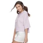 Juniors' So&reg; French Terry Cropped Hoodie, Teens, Size: Medium, Lt Purple