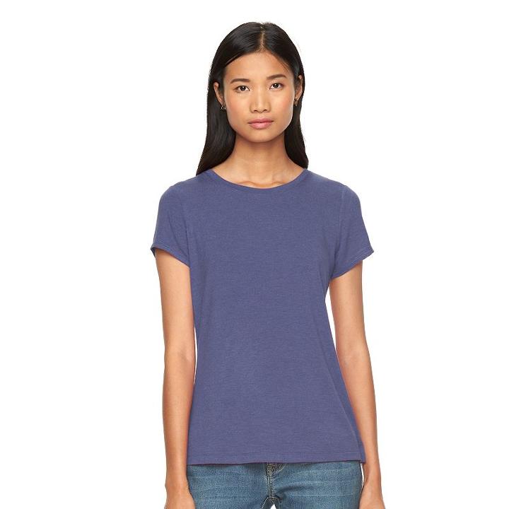 Women's Apt. 9&reg; Essential Crewneck Tee, Size: Small, Blue
